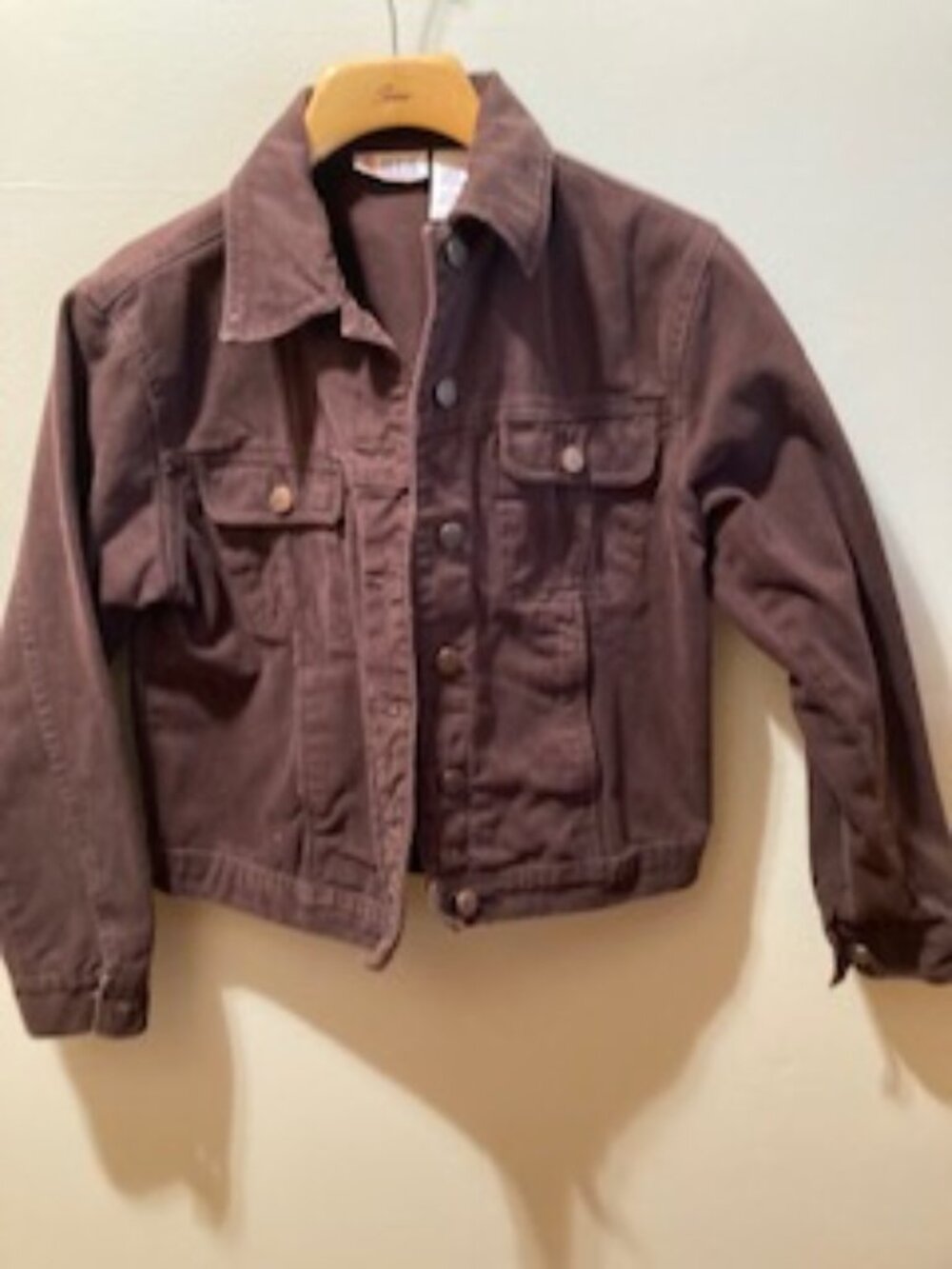 Vintage Bill Blass Trucker's Denim Jacket. Brown, size s. Excellent con